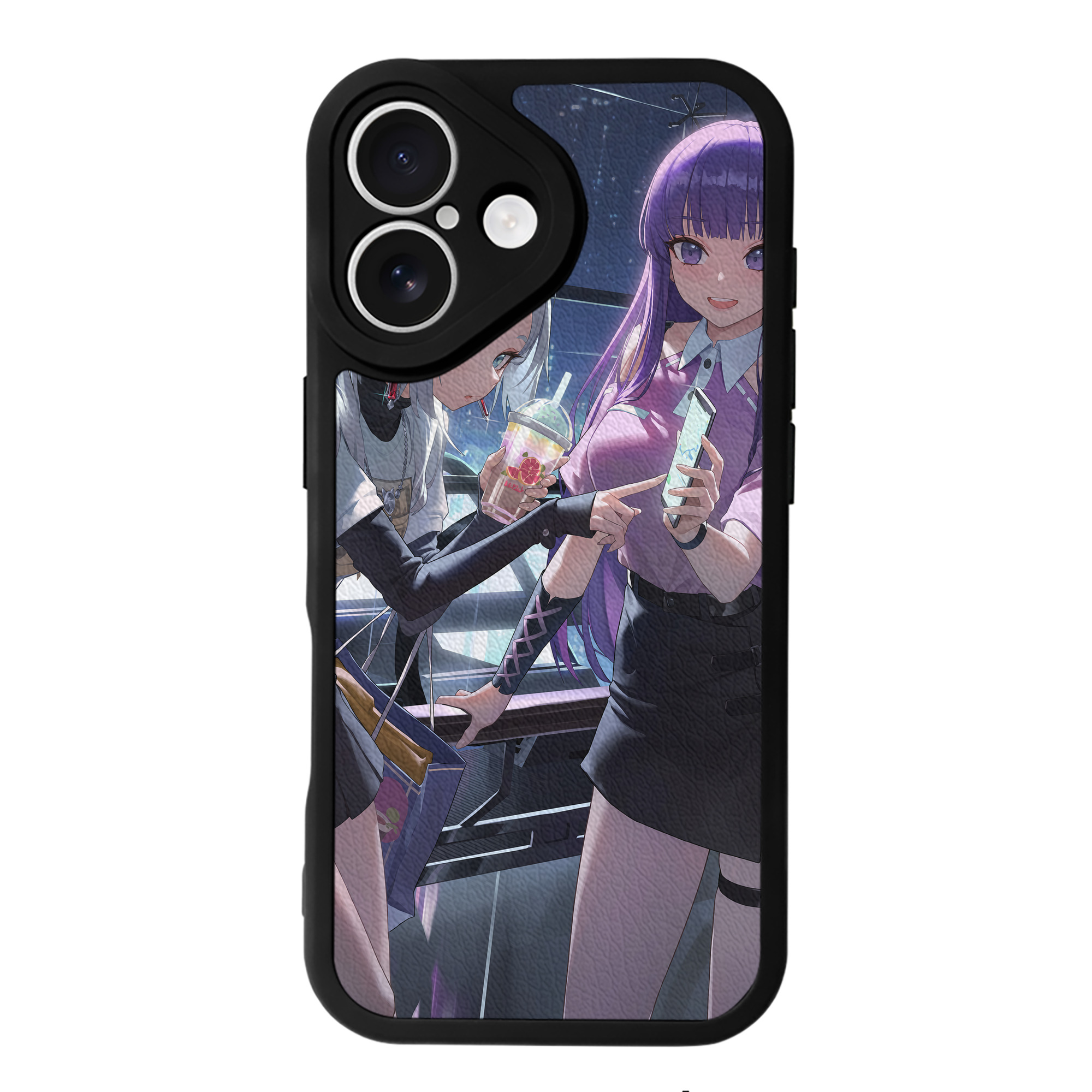 （画像用） 葬送のフリーレン Frieren 【iPhone 16シリーズ対応】シリコンスマホケース（レザー調） 材質：シリコン